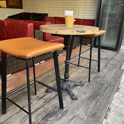 愛犬と一緒にテラス席でお食事