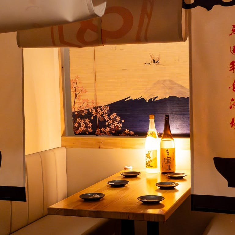 完全個室での上質な空間