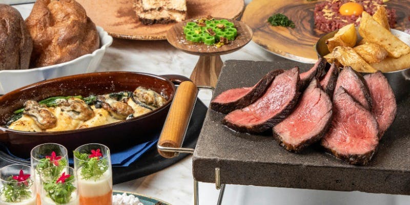 【平日限定忘年会コース】塊肉ステーキ×ビストロ定番料理全7品＋3時間飲み放題