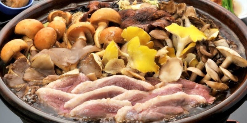 名物きのこ鍋コース（合鴨）料理5品6000円【120分飲み放題付き】