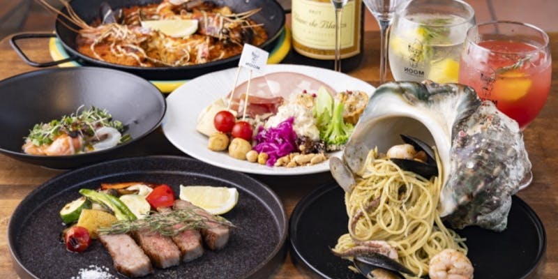 【満腹コース】前菜盛合せ、アヒージョ、おまかせパスタ、デザートなど全6品（平日限定）