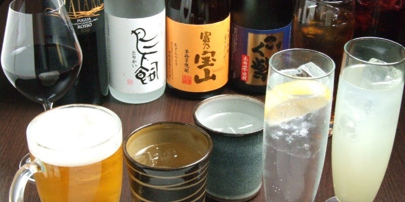 ご宴会飲み放題Aコース（2名様～）忘新年会におすすめ。ビールをはじめとする定番ドリンクを心ゆくまで堪能