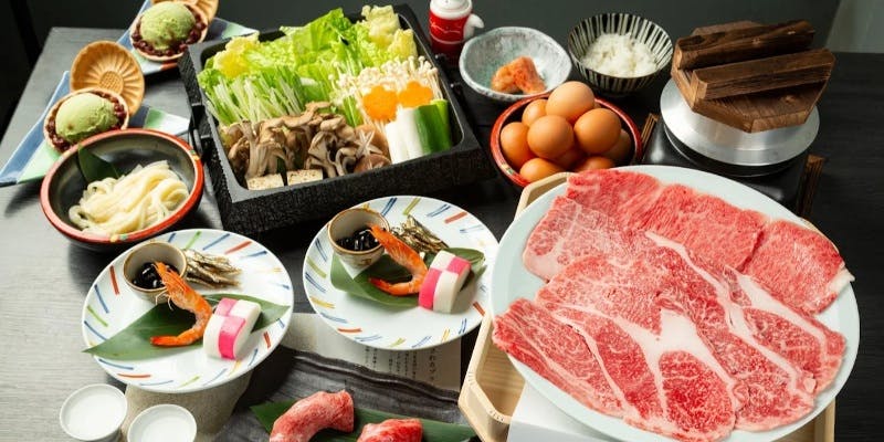 【極コース】（すき焼き）神戸牛150g、ミニおせち等（全9品）