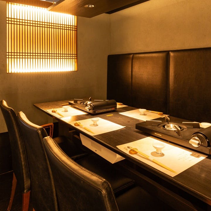 全席半個室の落ち着いた和の空間