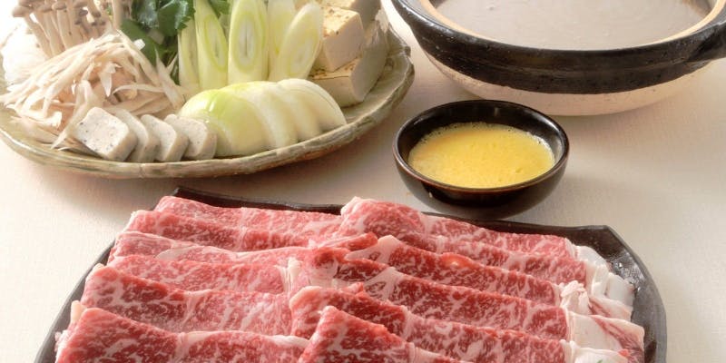 【牛しゃぶコース】前菜、造り、牛しゃぶ、揚物、食事、甘味など全6品程度＋2H飲み放題