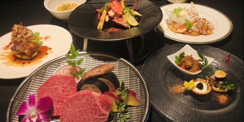 【鉄板焼 極コース】料理長おすすめの一品など全7品（最高ランクA5等級シャトーブリアン 200g ※数量限定）