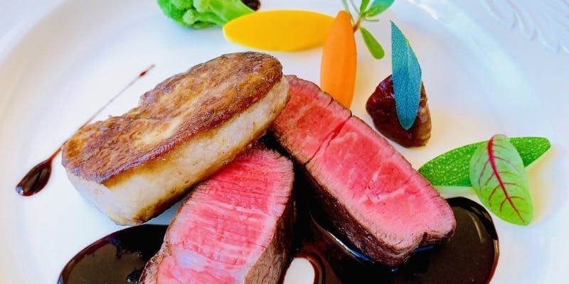 ランチDX　メインにフランス鴨　ロッシーニ…