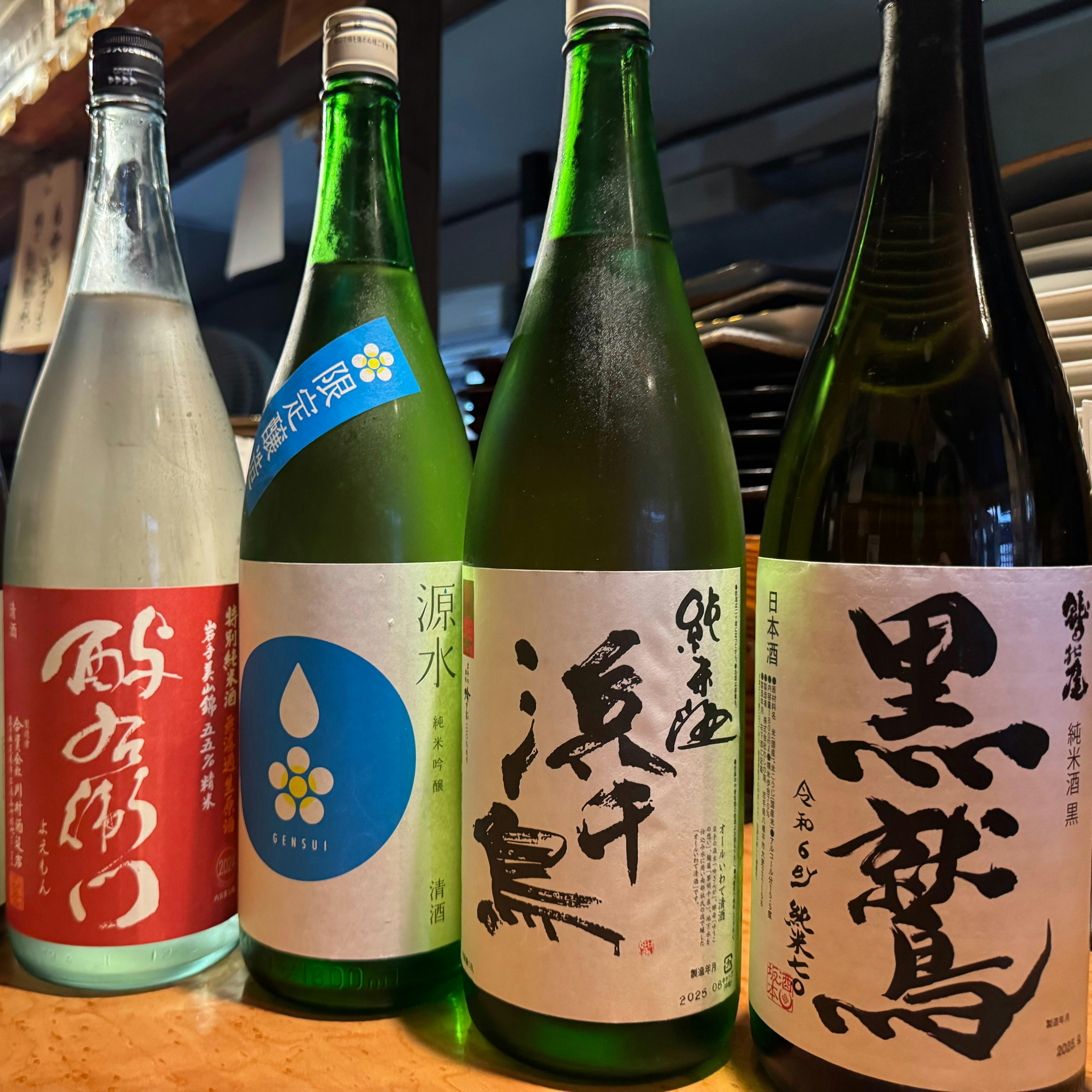 豊富な地酒のラインナップ