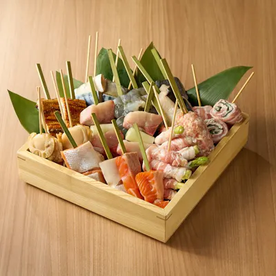 黒座さつき楼名物の魚菜串(さかなくし)