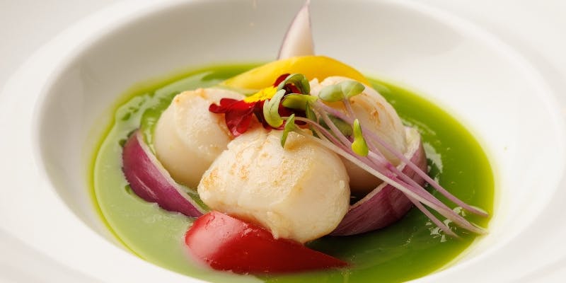 【Sereno】雲丹とズワイ蟹の前菜や、帆立のムニエルやラグーパスタ含む全6品