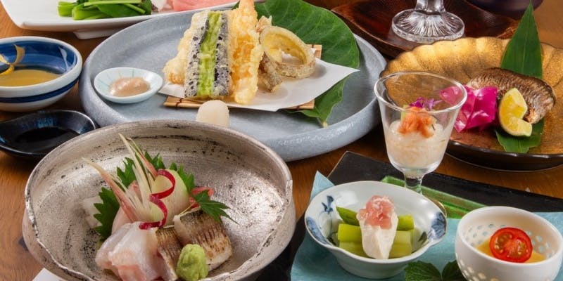 【夜のおまかせコース 楓】先付け・お造り・蒸し物・小鍋など全8品