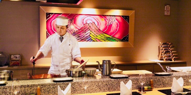 【一休限定特上おまかせコース】季節の先付、旬の造り、極上天ぷら一式など