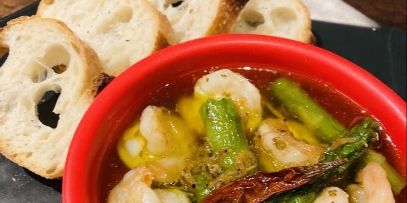 前菜やアヒージョ・パスタなど全6品＋飲み放題2時間