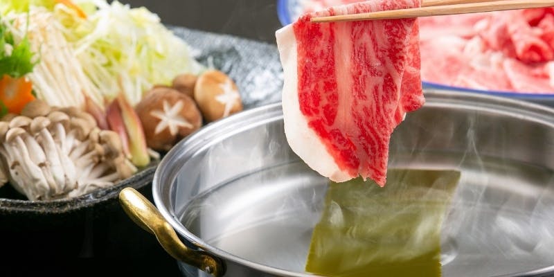 黒毛和牛しゃぶしゃぶorすき焼き食べ放題プラン