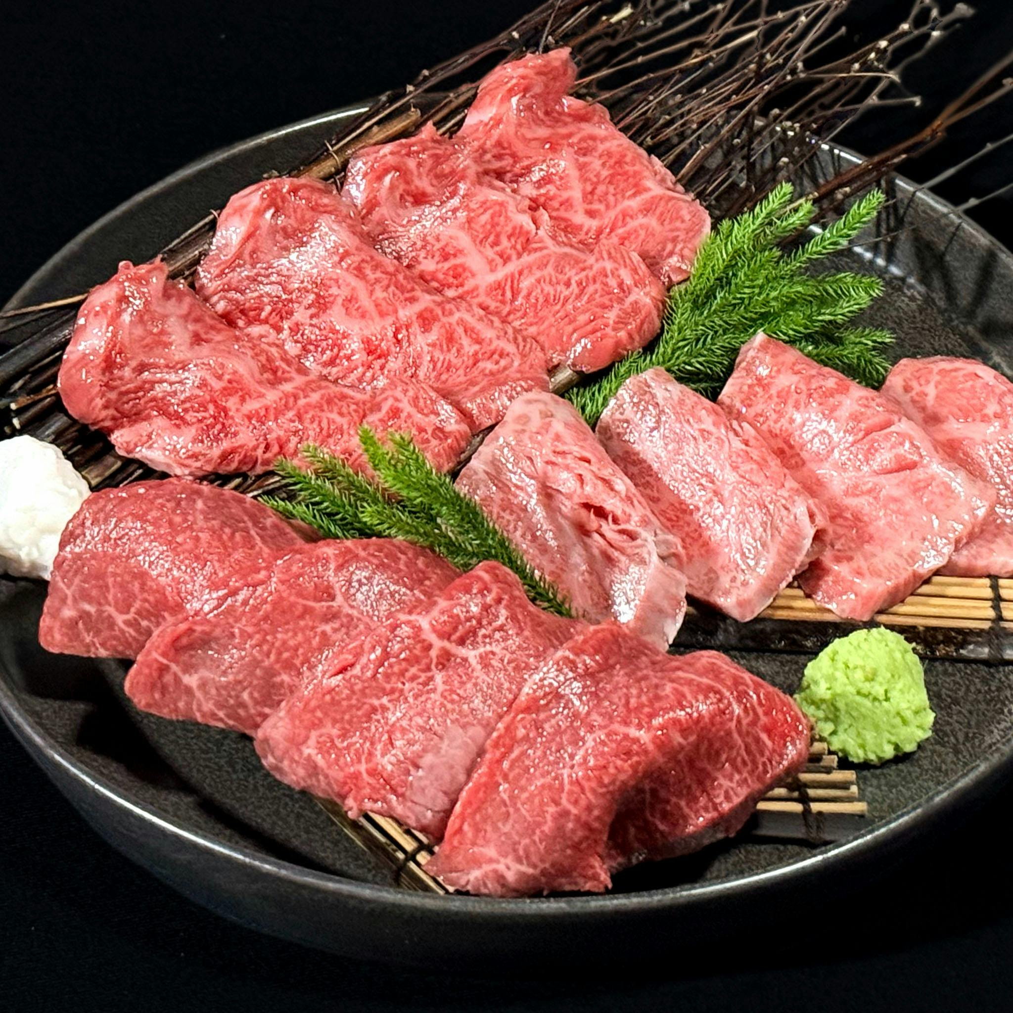 希少部位を含む多彩な和牛料理