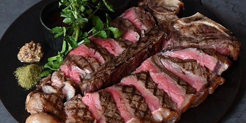 【マンハッタンスタイル】Lボーンステーキコース全7品＋2時間飲み放題