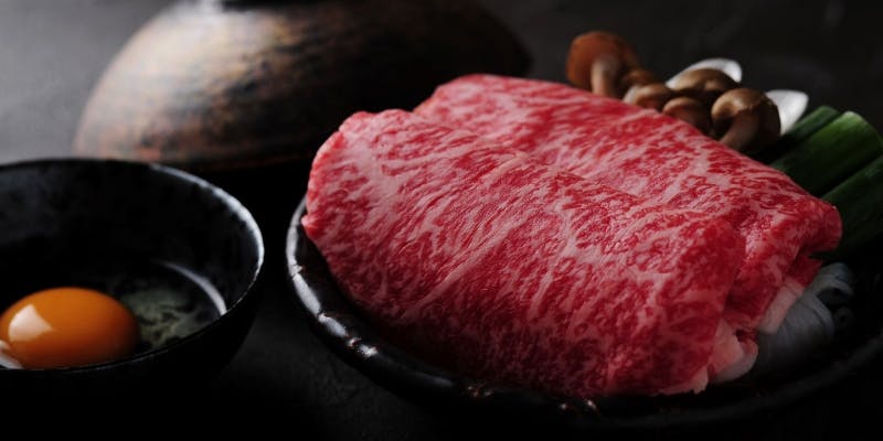 【個室確約】幻の和牛石垣牛すき焼き会席～季節の揚げ物など全6品