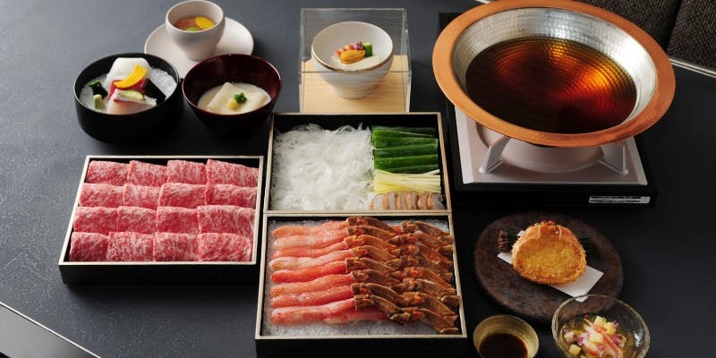 【個室確約】～ズワイガニと黒毛和牛の出汁しゃぶコース～かにと黒毛和牛を堪能する全5品