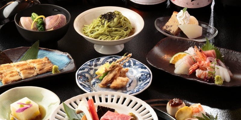 ＜昼席限定＞【おまかせ御膳】刺身、国産豚陶板焼きなどにデザート・お飲み物が付いたミニ会席風御膳