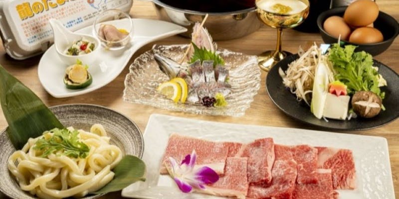 すき鍋コース ～A5黒毛和牛ロースのすき鍋～