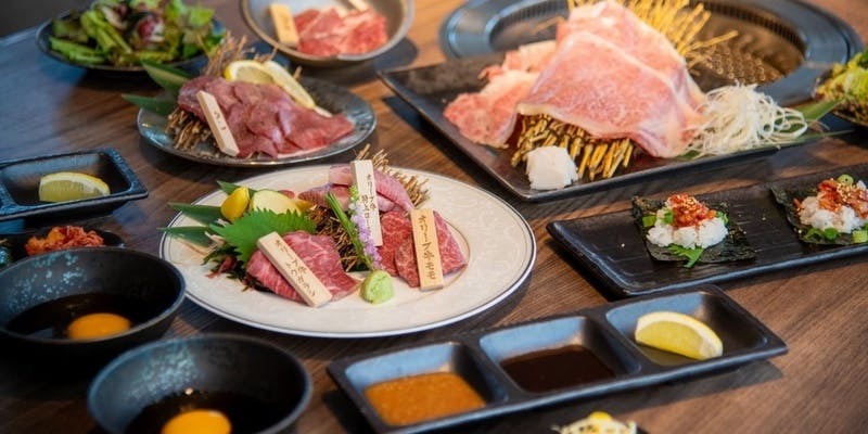 【オリーブ牛盛合せ3種】梅コース！！“最高等級A5”のオリーブ牛が愉しめる5,500円コース