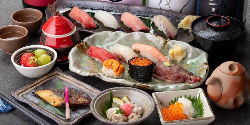 【握り10貫おまかせコース】2時間飲み放題付き