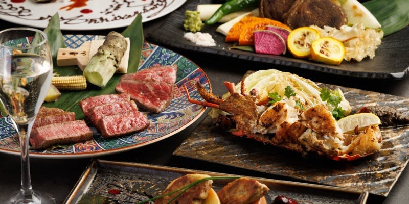 【A5サーロイン・フィレ・赤身】フォアグラ創作料理など8品 Anniversary Course