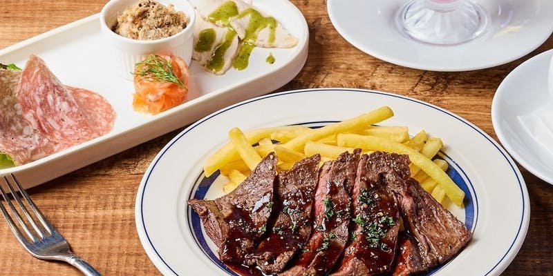 【カジュアルフレンチコース】全6品！牛ハラミのステーキやお魚料理も楽しめる