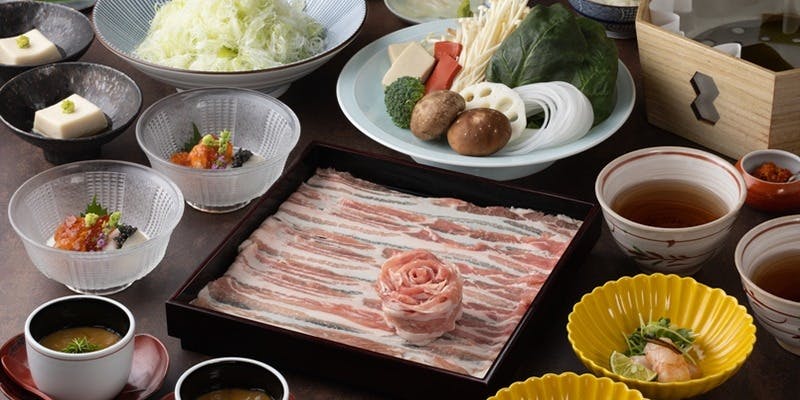 時間制限なし飲み放題つき（【厳選豚肉】出汁しゃぶ会席「紫草 むらさき」）