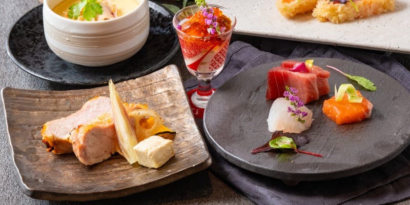 【日本酒5種ペアリング】旬の味覚×選べる土釜ご飯/スタンダードコース（料理8品＋日本酒ペアリング）