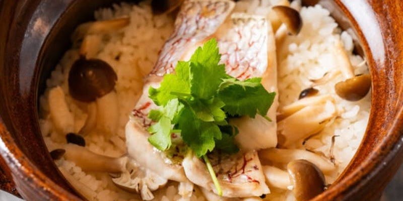 【料理のみ】鯛の土釜が楽しめる／カジュアルコース（料理7品）