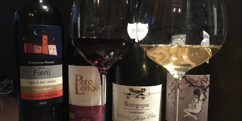 【お任せフルコース】選べるボトルワイン