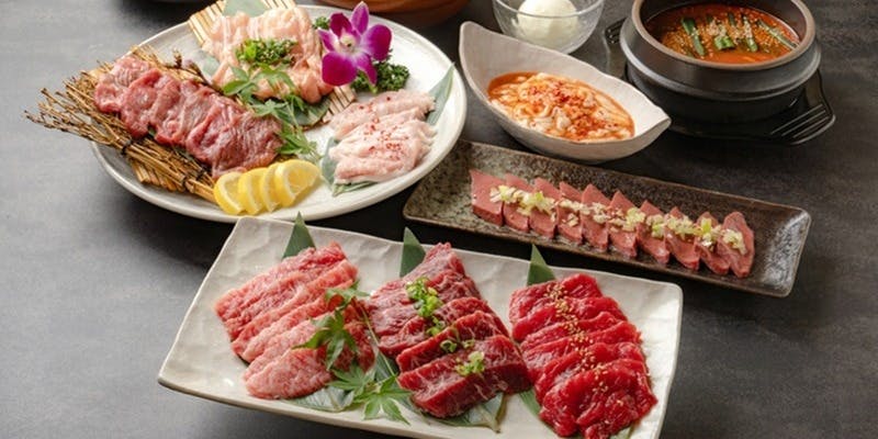 【各種ご宴会に最適！】今宵は美味しい肉を堪能！（14品）120分飲み放題付