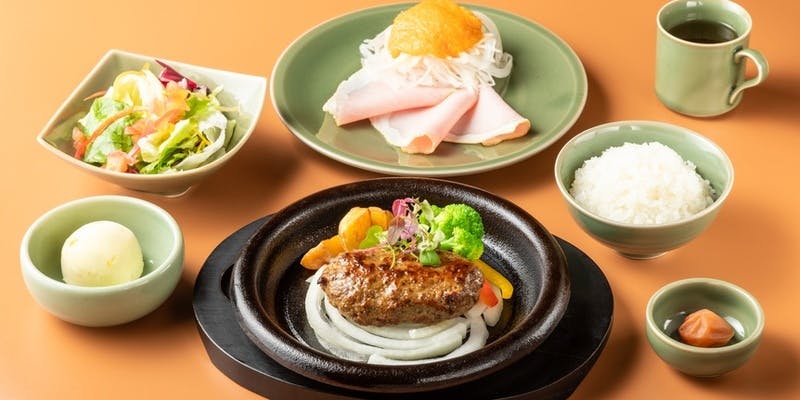 ランチコース【ハンバーグステーキ】3種類から選べる/やすらぎのハンバーグ