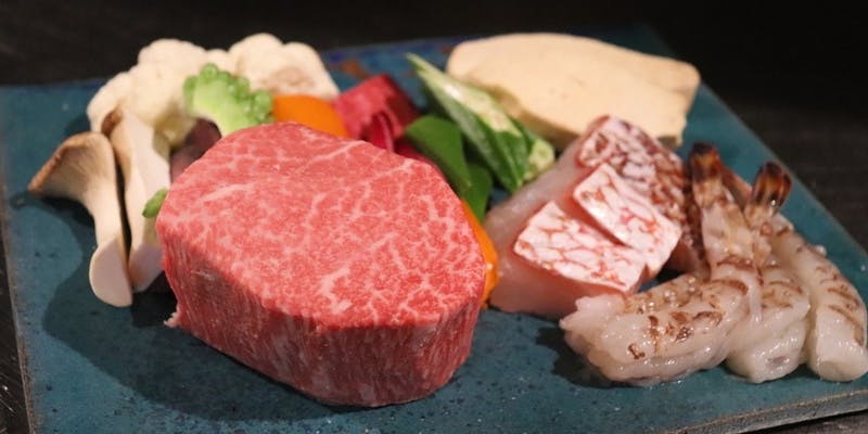 限定コース【特選石垣牛シャトーブリアンステーキ＆フォアグラソテー】※前日迄の要予約　毎週数組限定