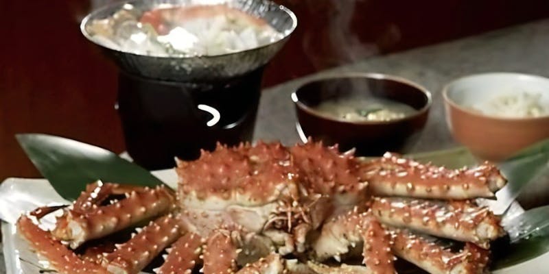 【本タラバコース】焼きタラバ、タラバステーキ、蟹刺身、蟹しゃぶ、蟹鍋、雑炊など全9品