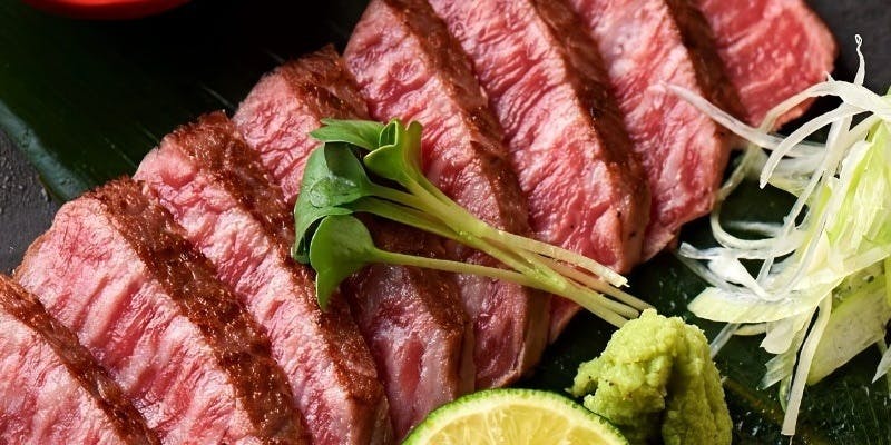 【翠コース】和牛サーロインと熟成牛タンの備長炭焼盛合せや国産の逸品 全9品