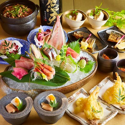 新鮮魚介を堪能!職人技が光る、目にも美しい創作和食