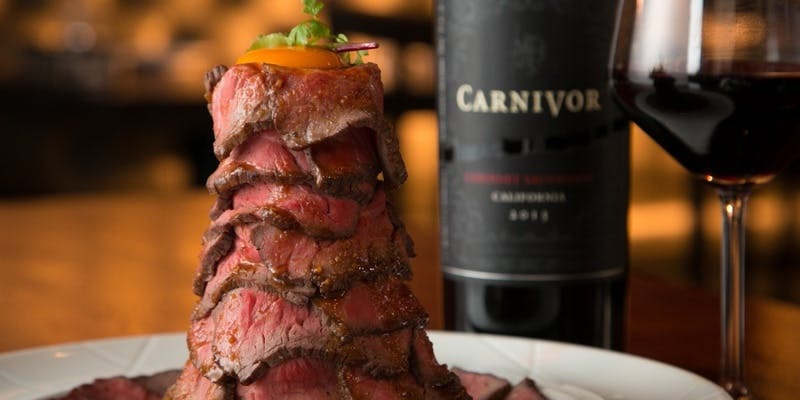 肉バル de 忘年会・新年会　名物ローストビーフタワー付き肉三昧コース＋2時間飲み放題（12月）