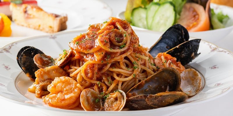 【魚介類のスパゲティセット】