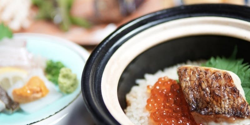 【特選コース 全8品】真鯛といくらの土鍋飯やブランド鶏
