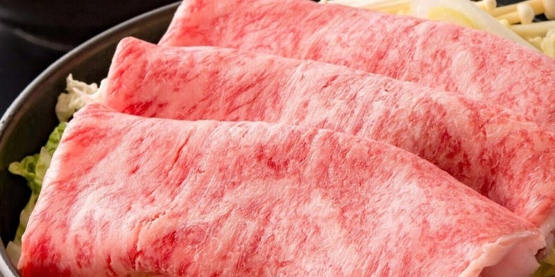 【鹿児島黒牛しゃぶしゃぶコース】ブランド牛”鹿児島黒牛”、野菜盛り、お造りと銀座名物を愉しめる6品