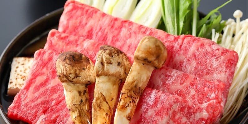 【神戸牛すき焼きコース】人気ブランド牛”神戸牛”と季節野菜をすき焼きでご堪能いただける贅沢な全6品