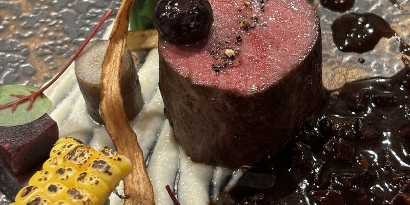 【ディナーシェフお任せコース】アミューズやポタージュ、メインは蝦夷鹿肉7品（19時入店）