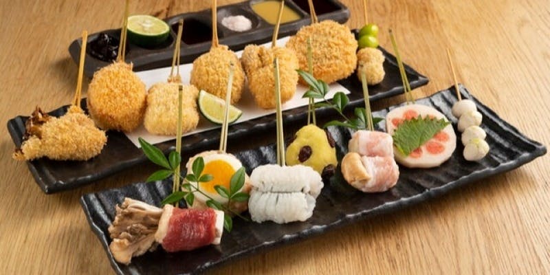 季節野菜と黒毛和牛の贅沢串コース