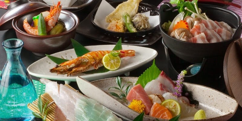 活きイカ・寒鰤・糸島豚しゃぶしゃぶ「風花」コース【2.5時間飲み放題付8品7500円】（11～1月限定）