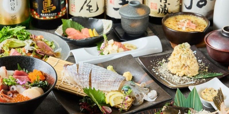 活きイカ・鮟鱇・ありた鶏・桜肉「特別会席」コース【3時間飲み放題付き9品10000円】（11～1月限定）