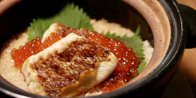 【2時間飲み放題付き　贅沢コース】お造り5点盛りや鯛といくらの土鍋ご飯が楽しめる大満足全9品