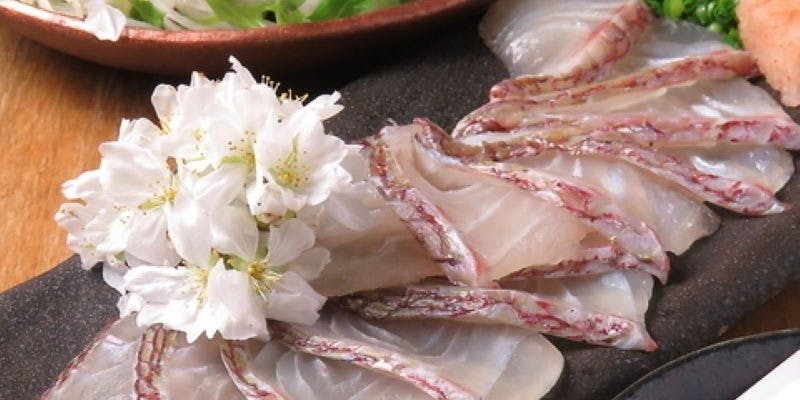 【2時間飲み放題付き　鯛しゃぶコース】豪華鯛しゃぶが満喫できる全6品