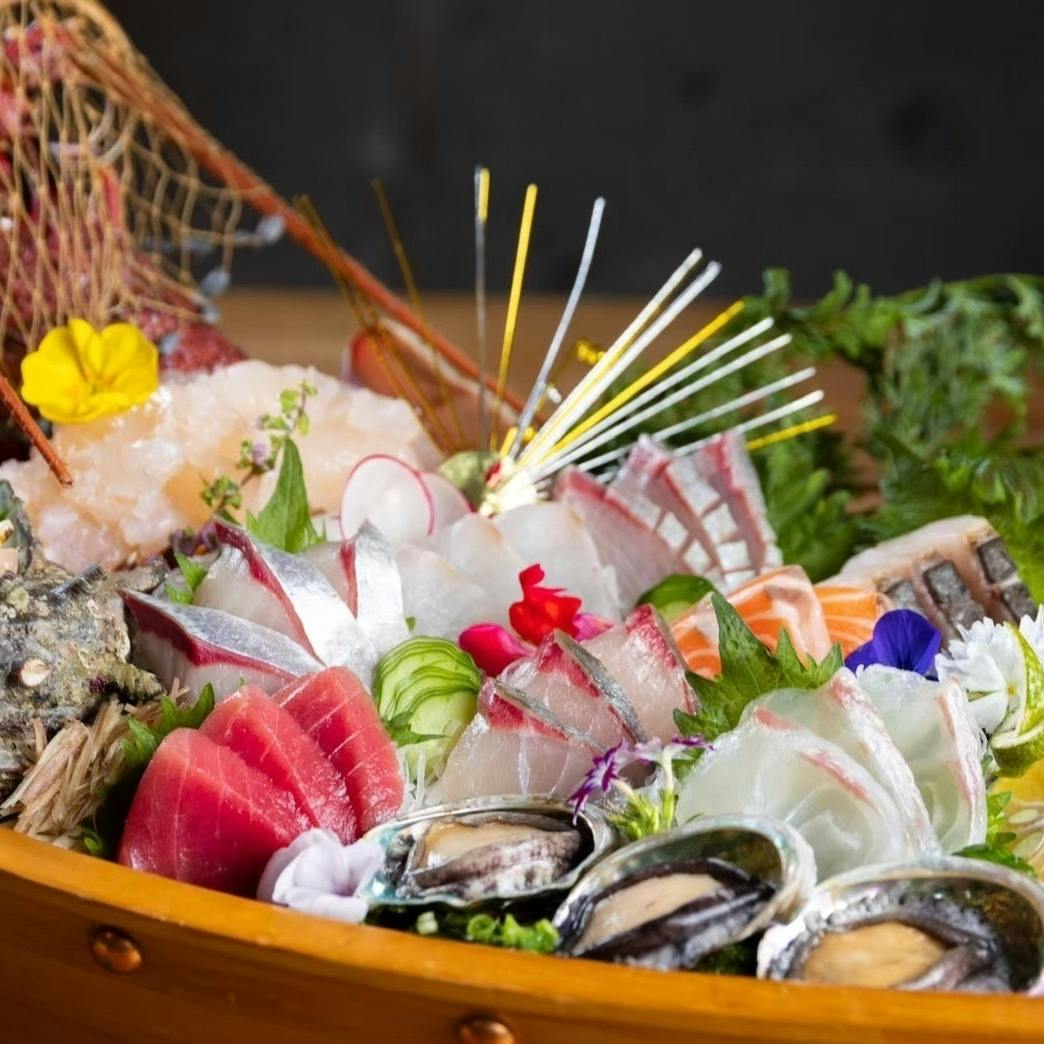 毎日市場直送の新鮮な魚介を堪能